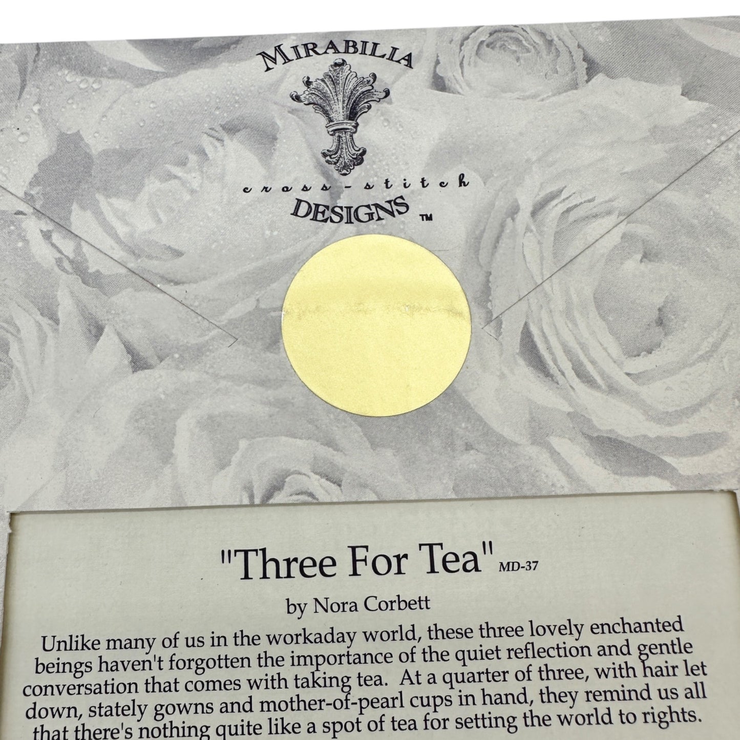Mirabilia Designs THREE FOR TEA Cross Stitch Pattern MD-37 By Nora Corbett