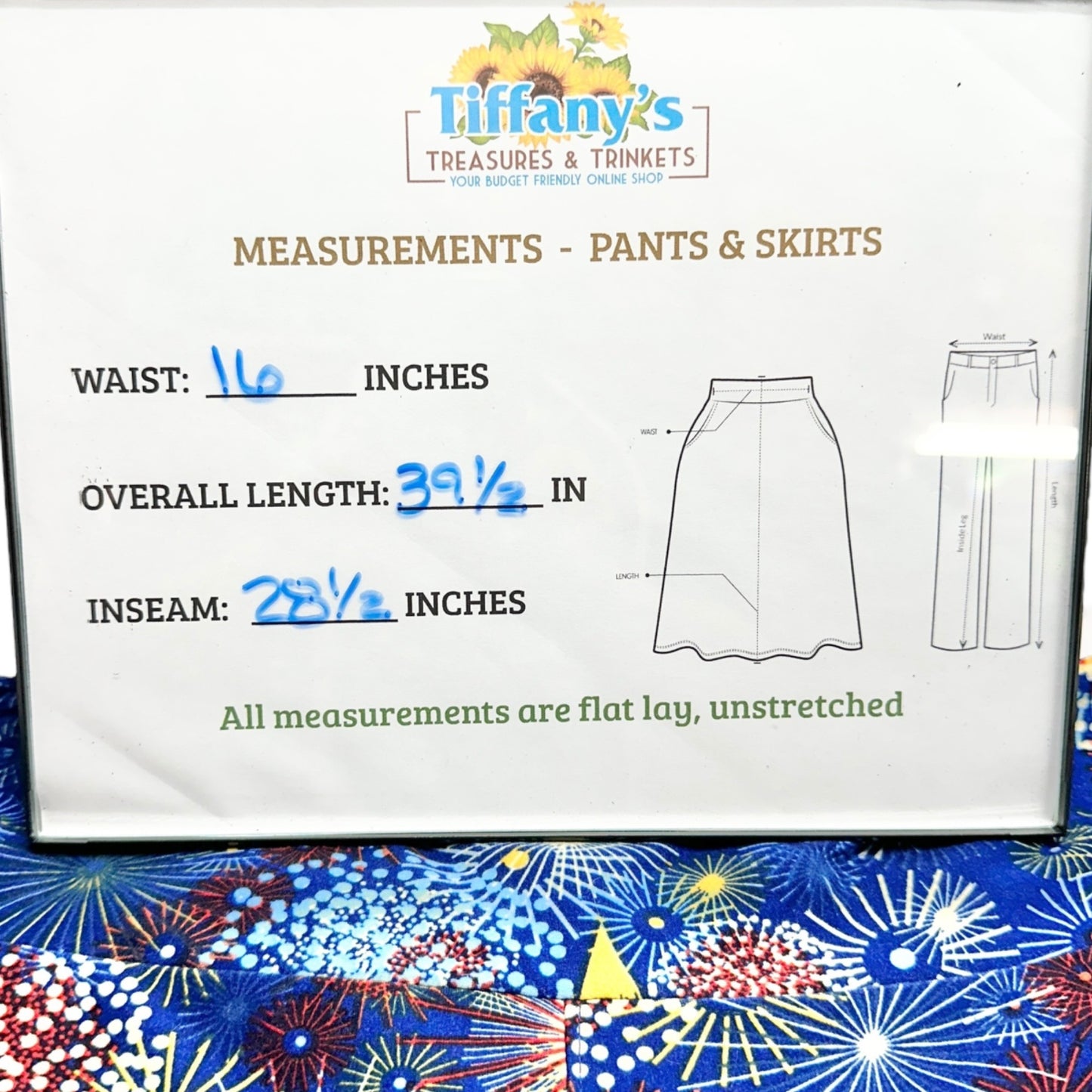 LuLaRoe Leggings Womens Tall and Curvy Blue Fireworks Patriotic Americana