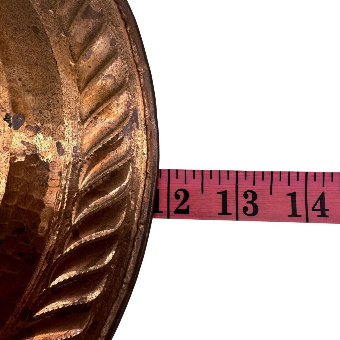 Vintage Copper Wall Plate With Raised Eagle and Serpent Design Hanging Ready 12"