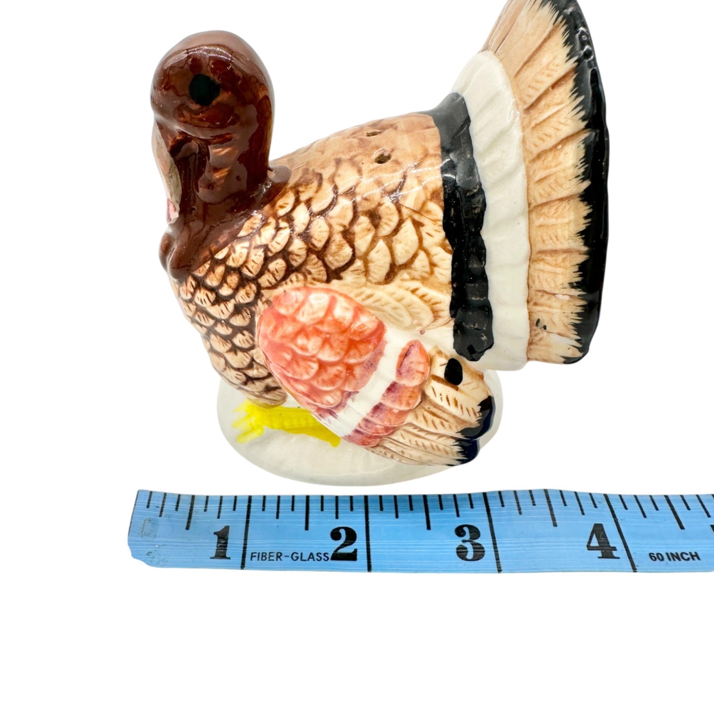 Turkey Ceramic Salt and Pepper Shaker Set Vintage Boxed Thanksgiving Tableware