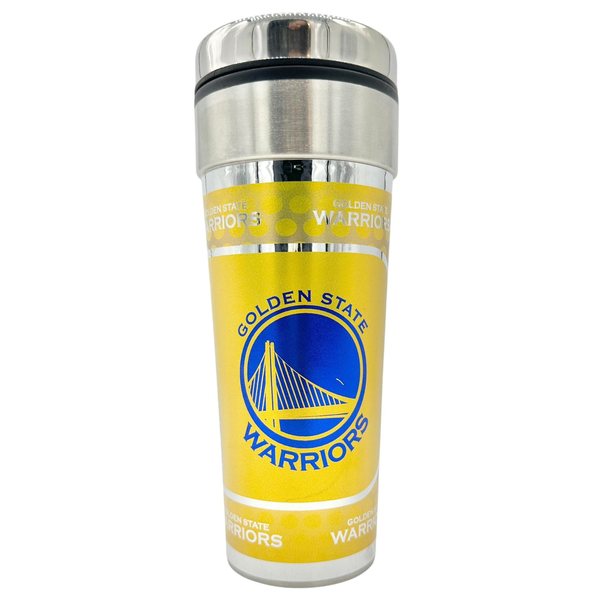 Golden State Warriors Stainless Steel Travel Mug 16 Oz Insulated With Lid