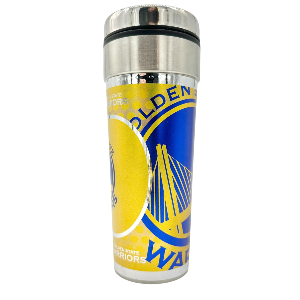 Golden State Warriors Stainless Steel Travel Mug 16 Oz Insulated With Lid