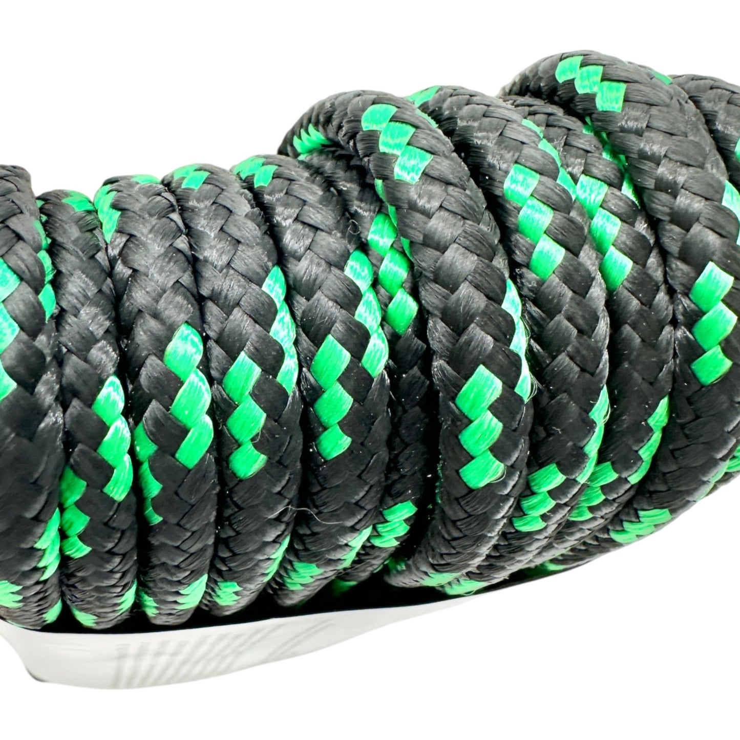 Hyper Tough Diamond Braided Poly Rope 5/16-Inch X 50-Ft Black/Green Outdoor