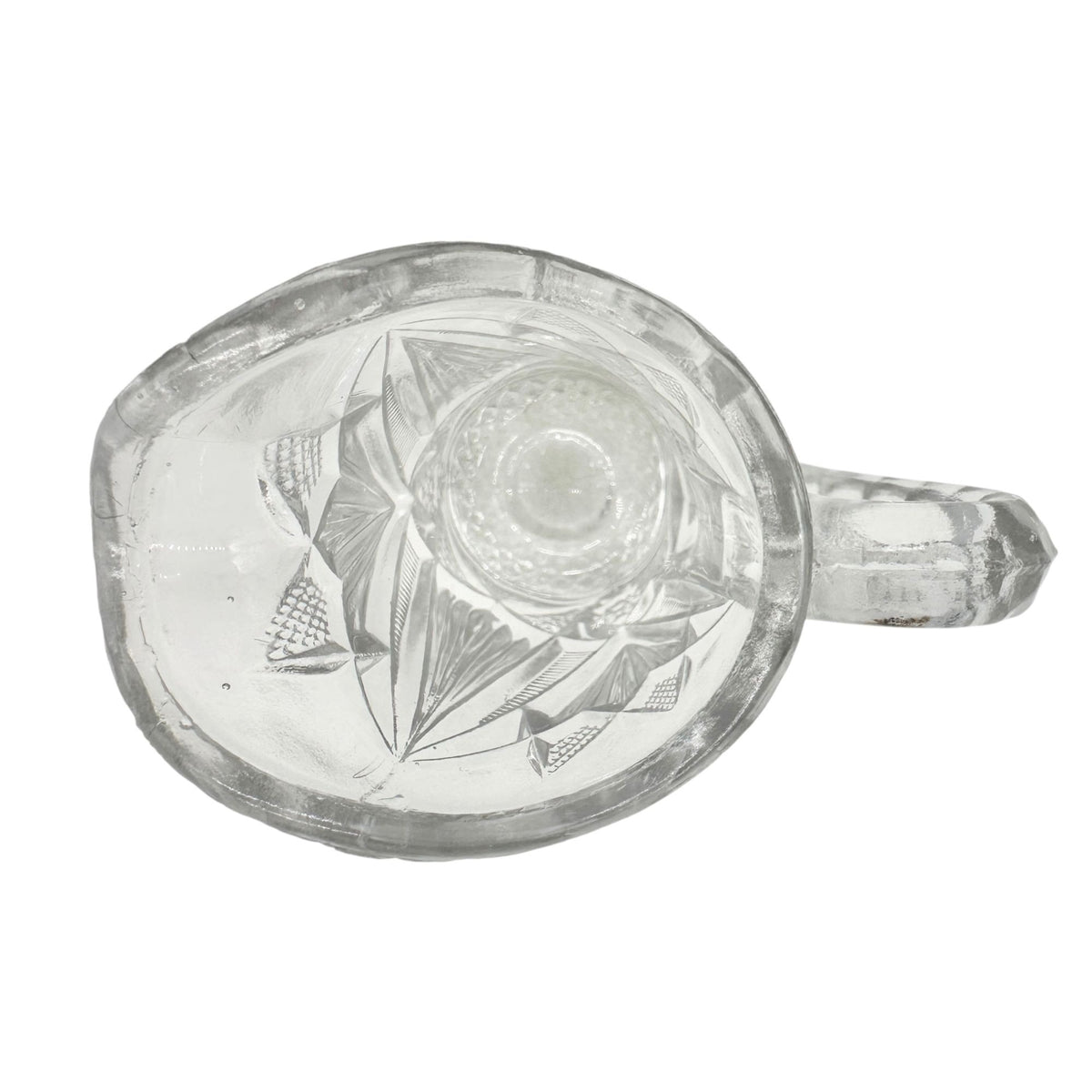 Rex Fancy Cut Pitcher and 4 Tumblers Set Childrens Tableware EAPG Etched Glass