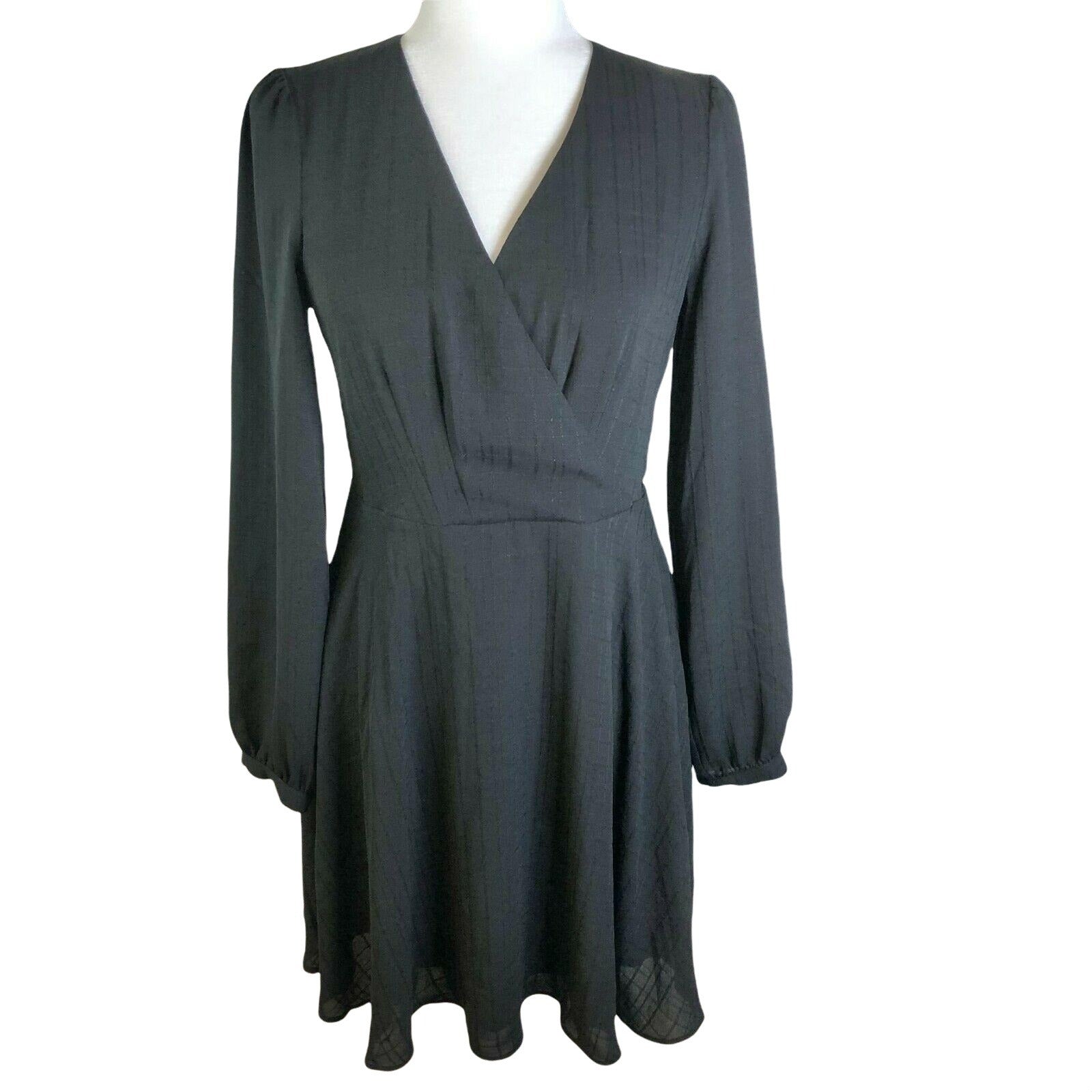 Express Small Long Sleeved Wrap Top Little Black Dress Flared Skirt EU Tiffany's Treasures and Trinkets Express Small Long Sleeved Wrap Top Little Black Dress Flared Skirt EU Tiffany's Treasures and Trinkets
