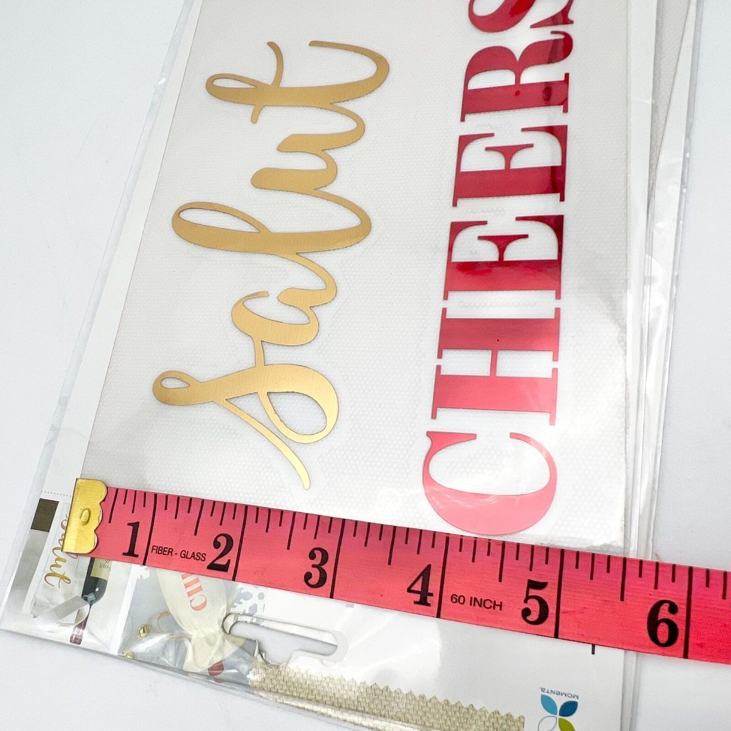 Momenta Iron-on Art Salut Cheers New in Package Red Gold