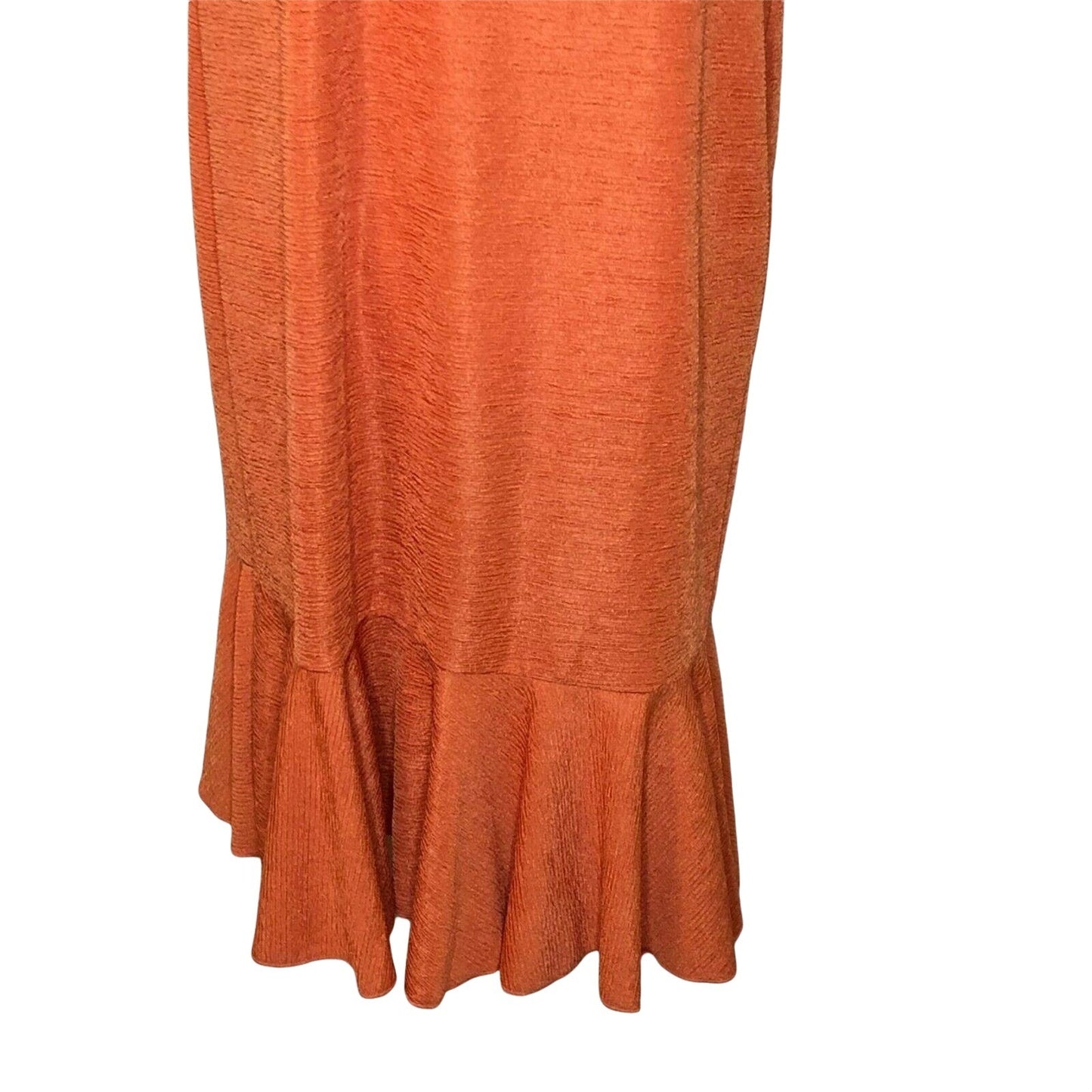LuLaRoe Cici Women's XL Dress Orange Ruffles Textured NWT Retired