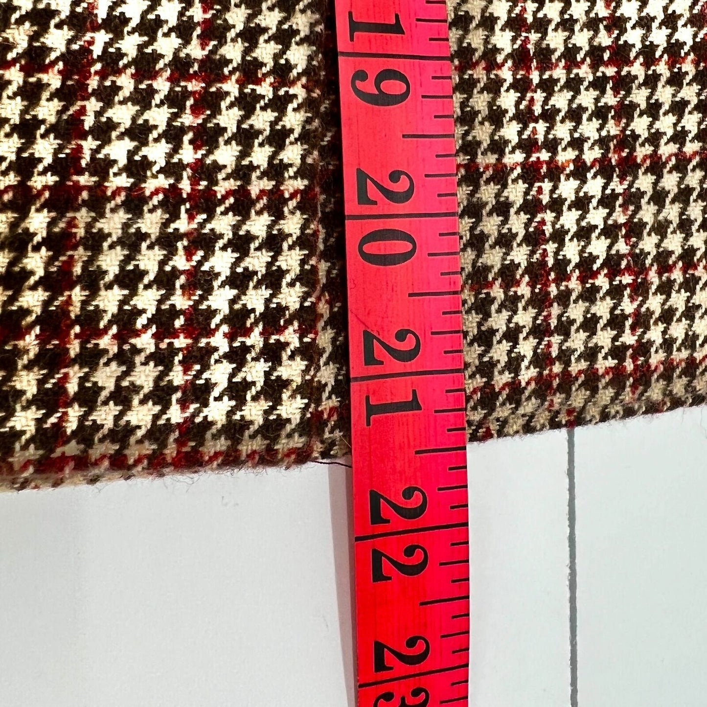 Architect Women's 12 Brown Houndstooth Straight Skirt Back Zip Pockets