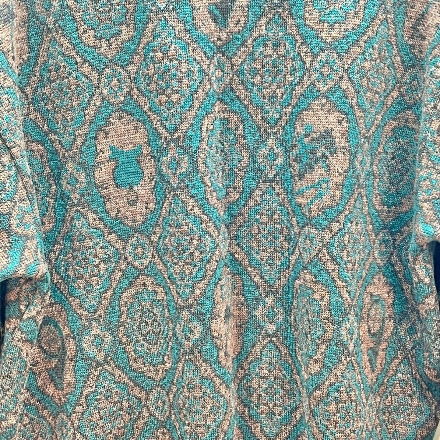 Tricots St. Raphael Mens Large Pure New Wool Sweater Hunt Theme Uruguay