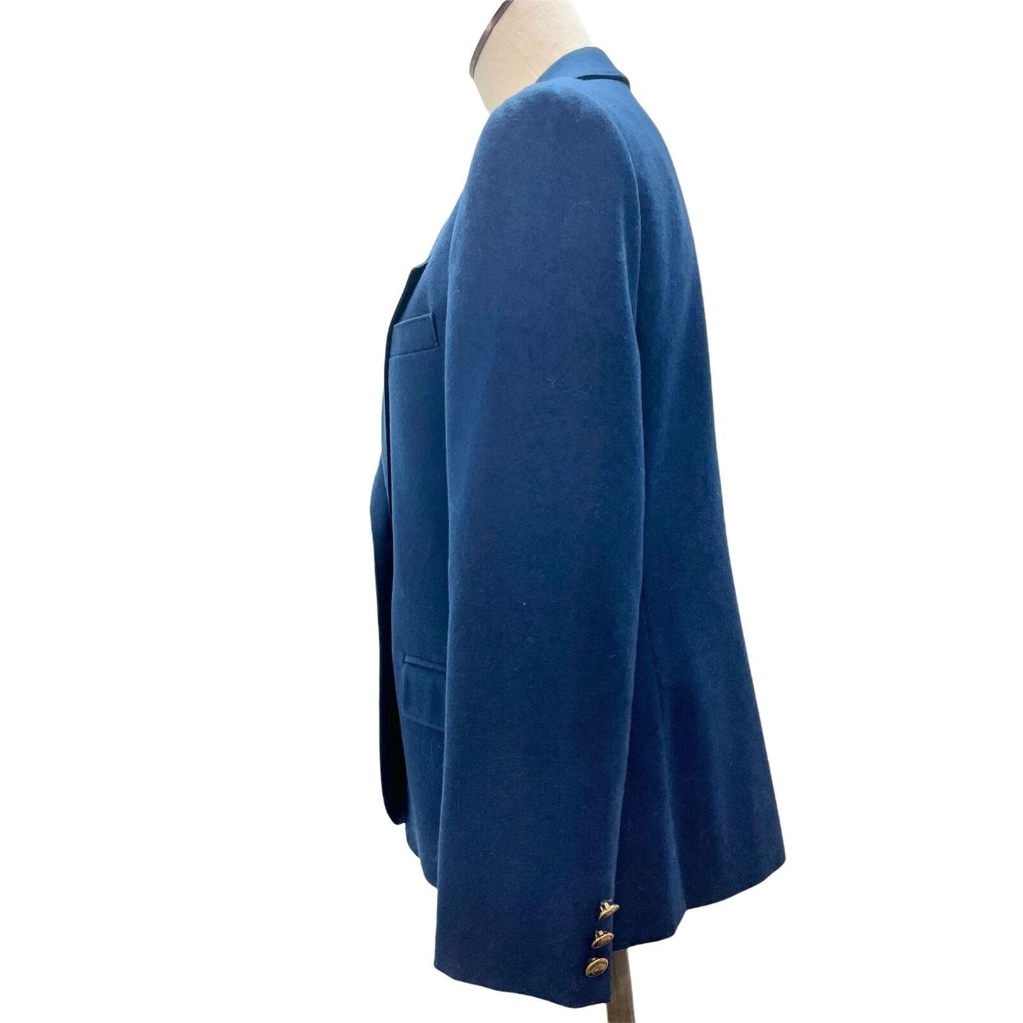 Pendleton Women's Petite Blue Classic Wool Long Sleeve Blazer USA Oregon