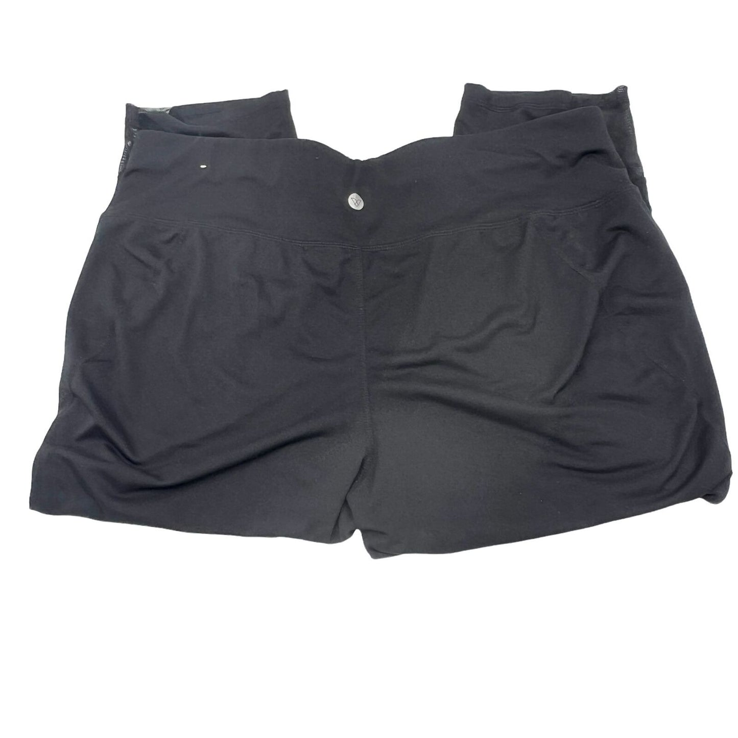 Lane Bryant Livi Active Capri Leggings Womens 18/20 Black Sheer Panel Design