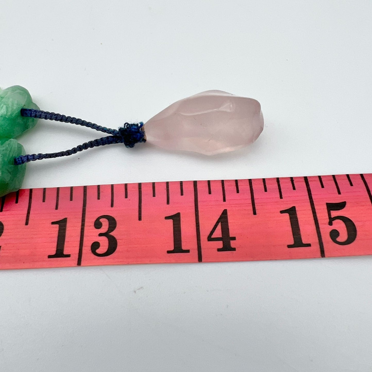 Cord Fetish Necklace 28 in Precious Gemstone Animals Rose Quartz Pendant