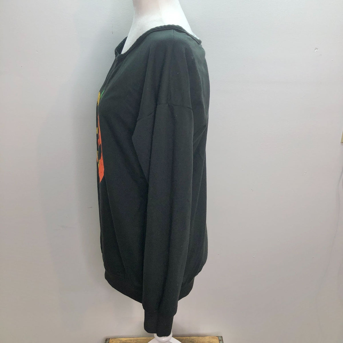 Lyxiof Womens Medium Black Sweatshirt Halloween Jack-o-Lantern Pumpkin