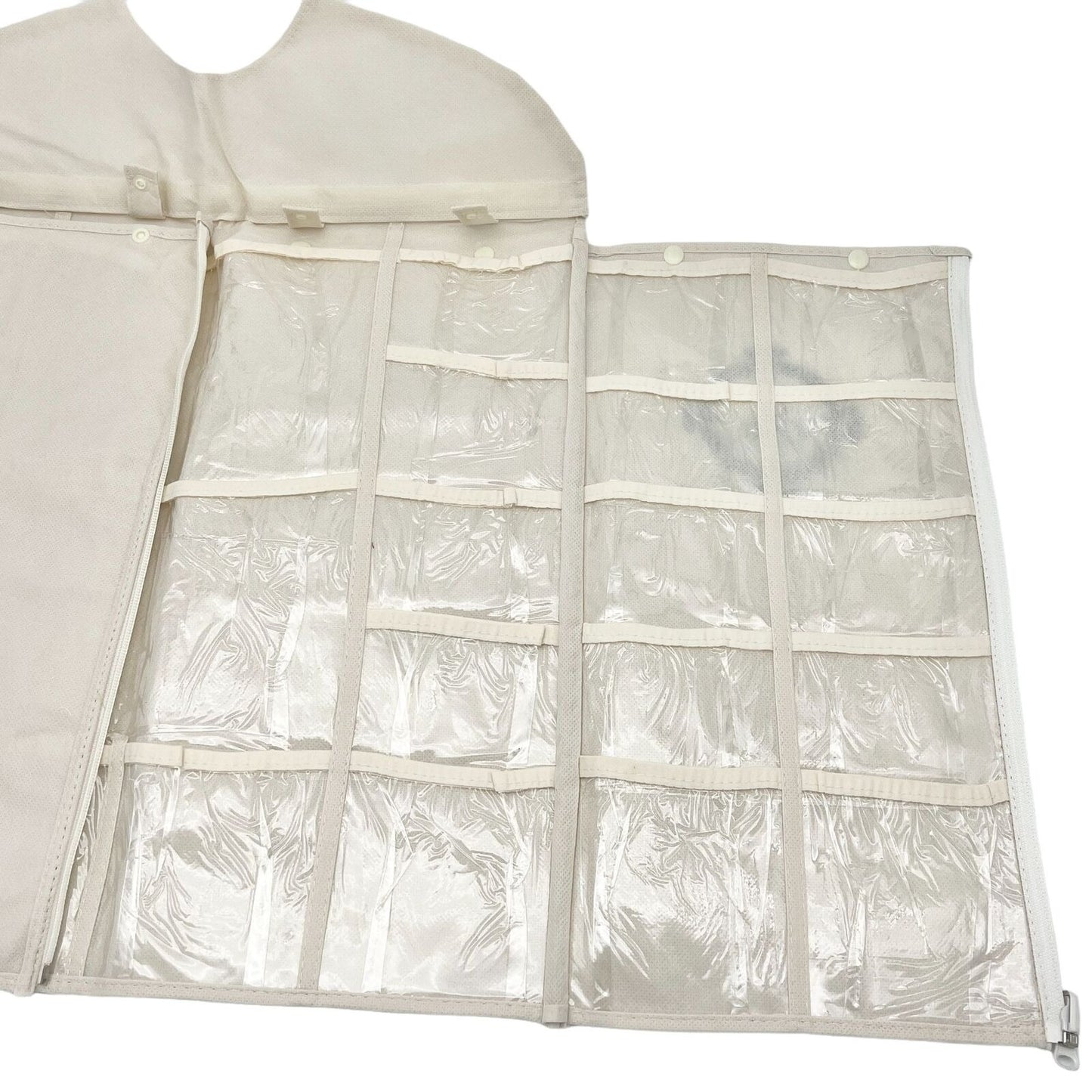 Joy Mangano Beige Hanging Storage Closet Organizer