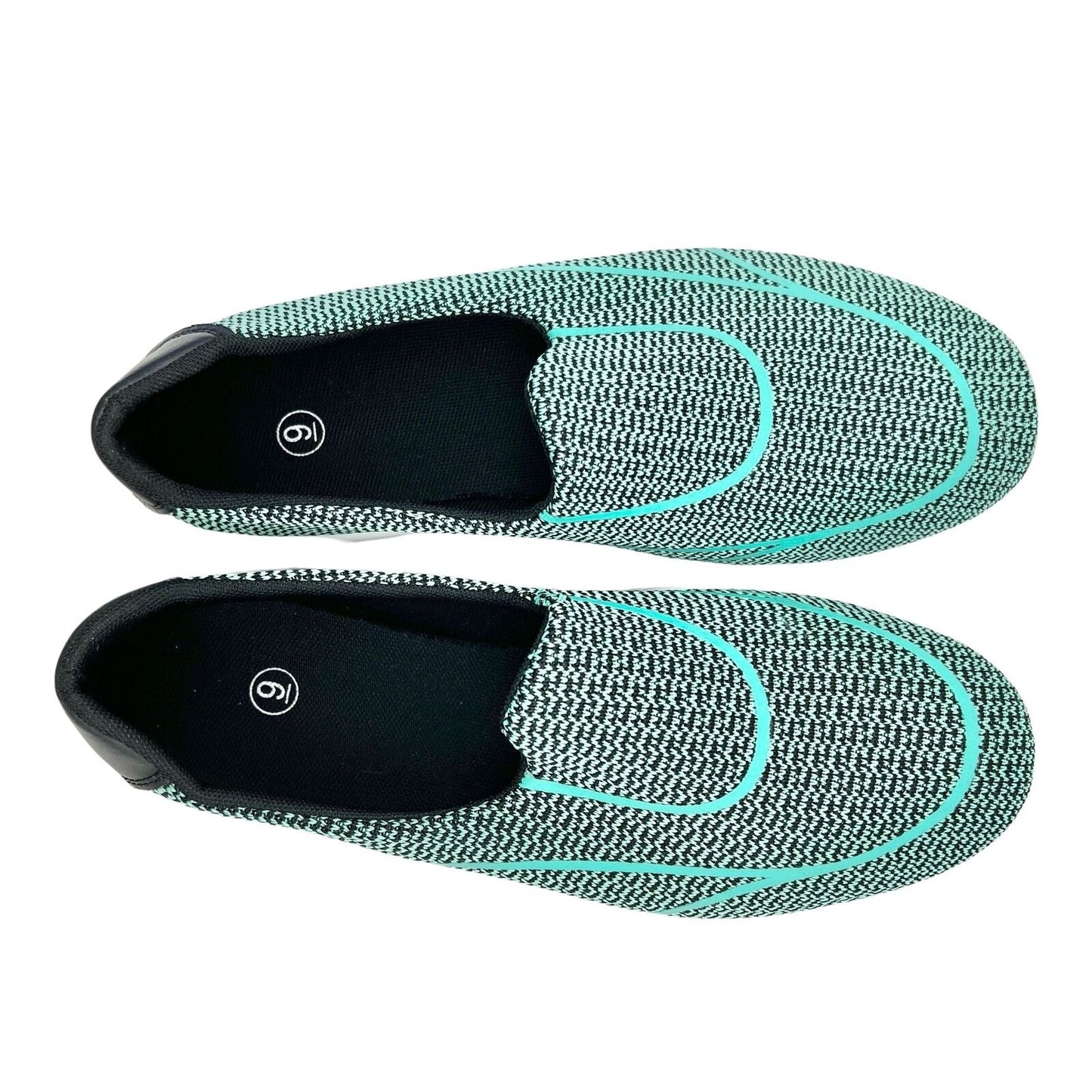 Silver Steps Women's Size 9 Feather Lite Green and White Walking Sneakers