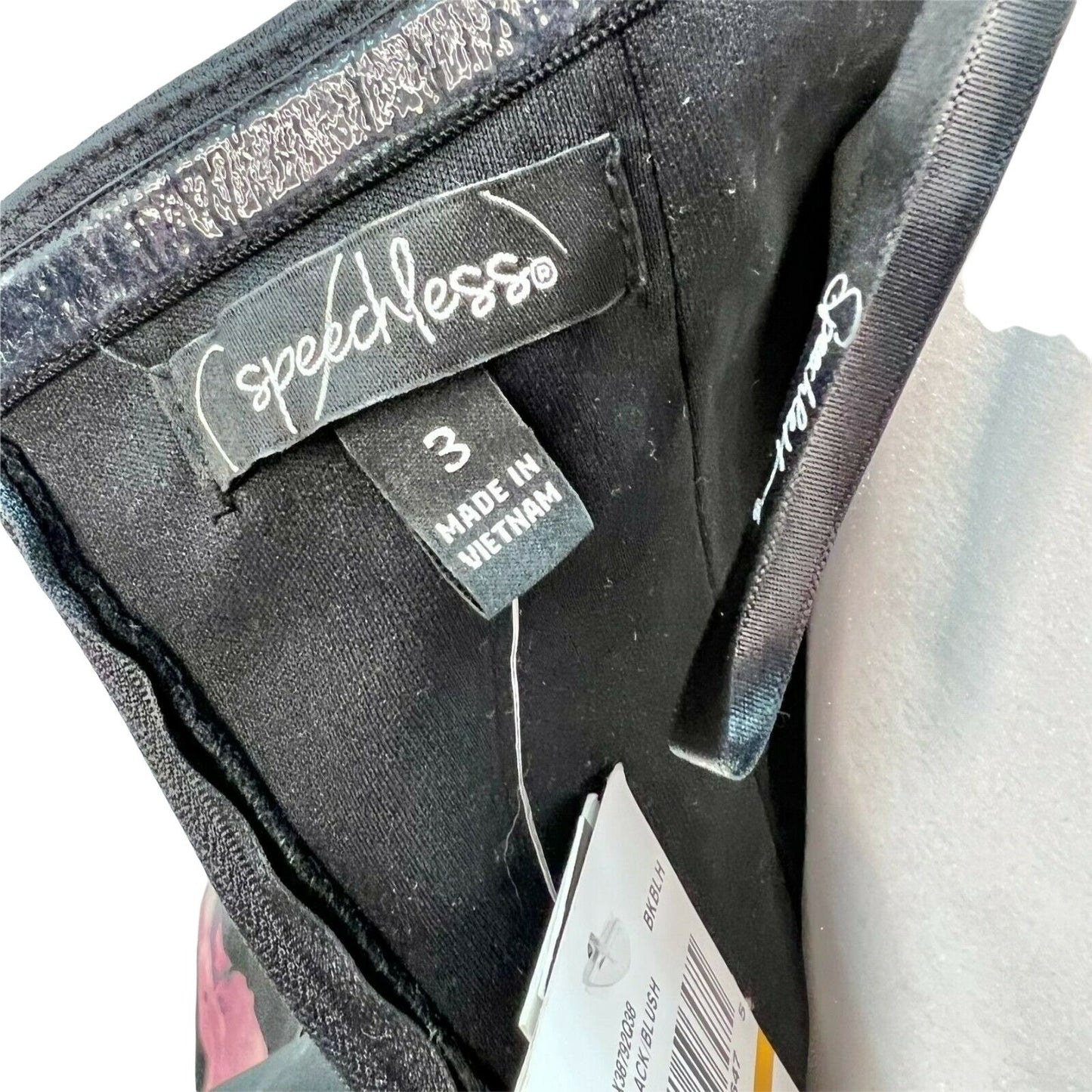 Speechless Macy's Size 3 Junior Black & Blush Short Evening Party Dress NWT