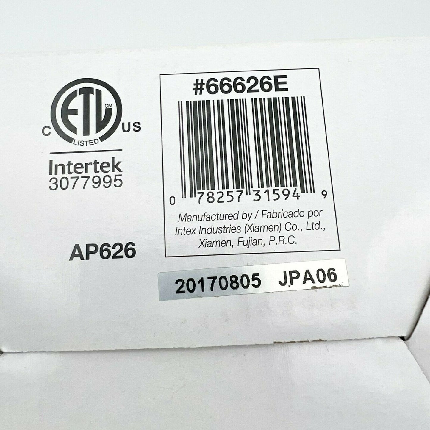 Intex Quick-Fill Electric Pump 12V DC Outdoor Use NIB