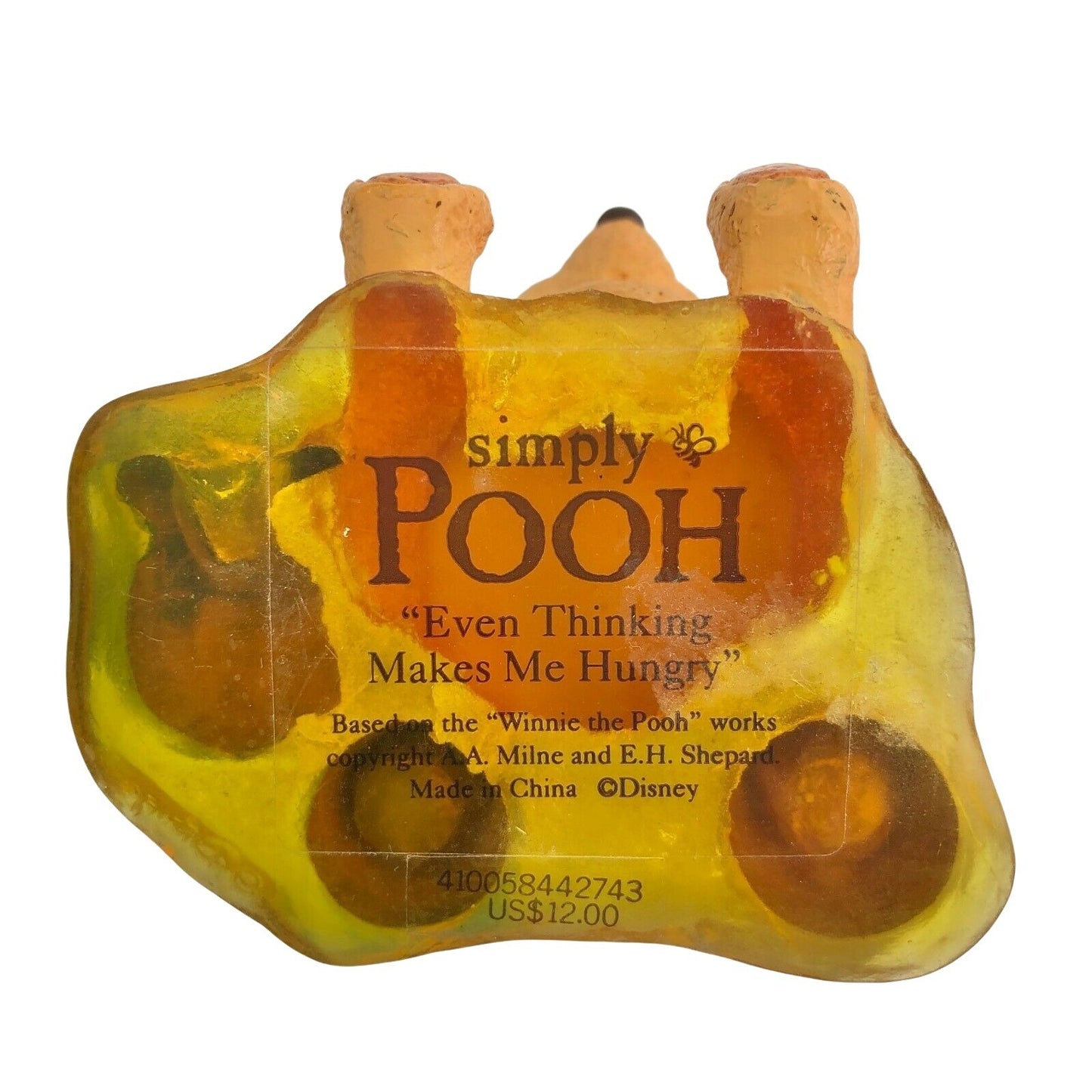 Small Pooh Jar and Even Thinking Makes Me Hungry Figurine EUC