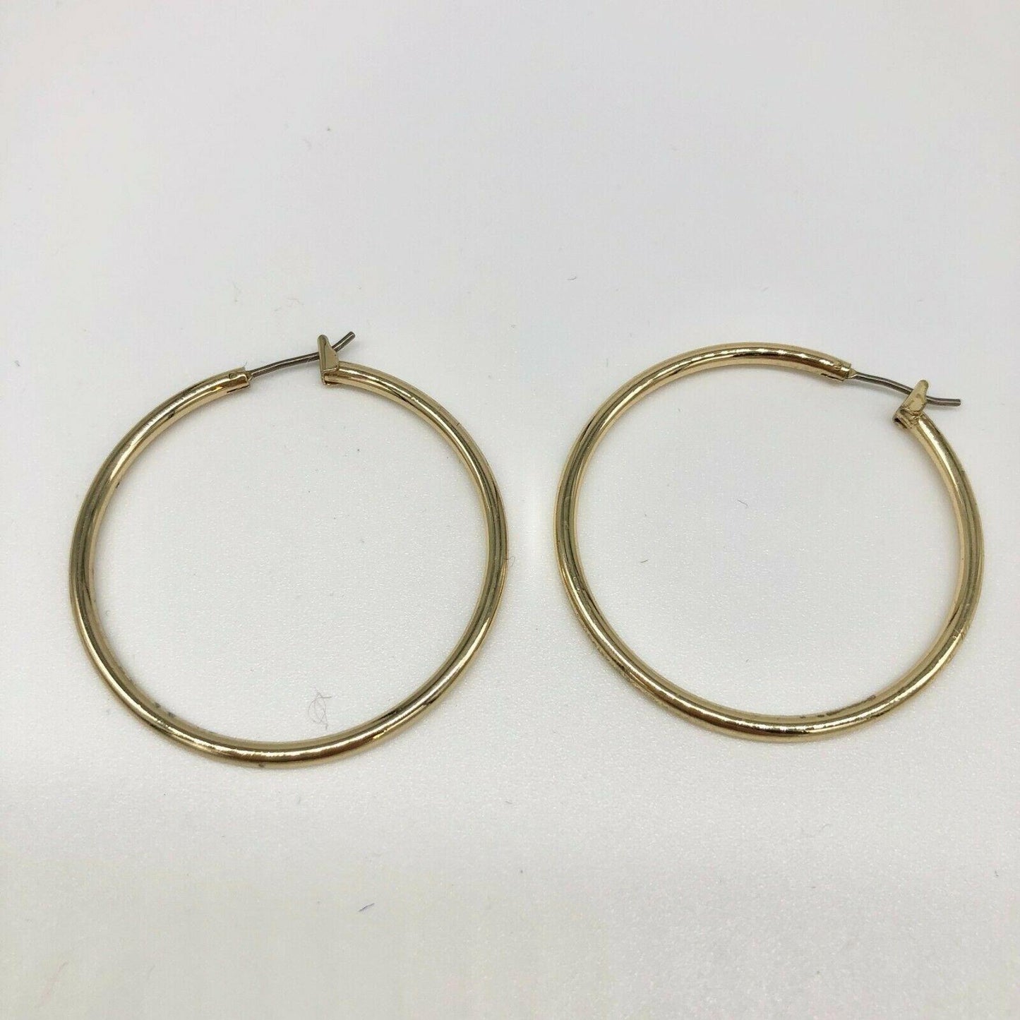 Set of 3 Goldtone Hoop Earrings Approximately 1.5 Inches Fun Funky