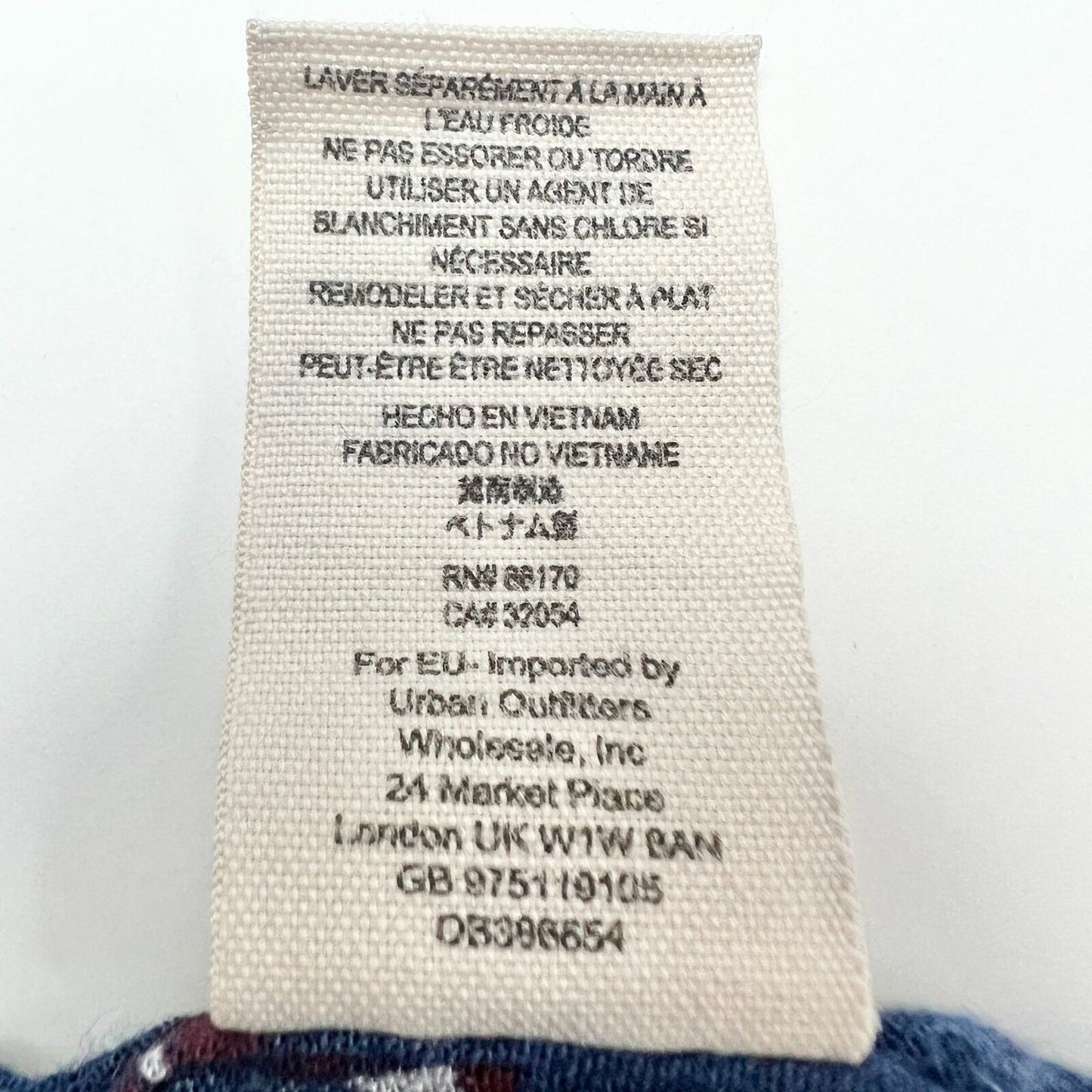 Free People Womens XS Ivory Blue Red Side Tie Tank Top Patriotic