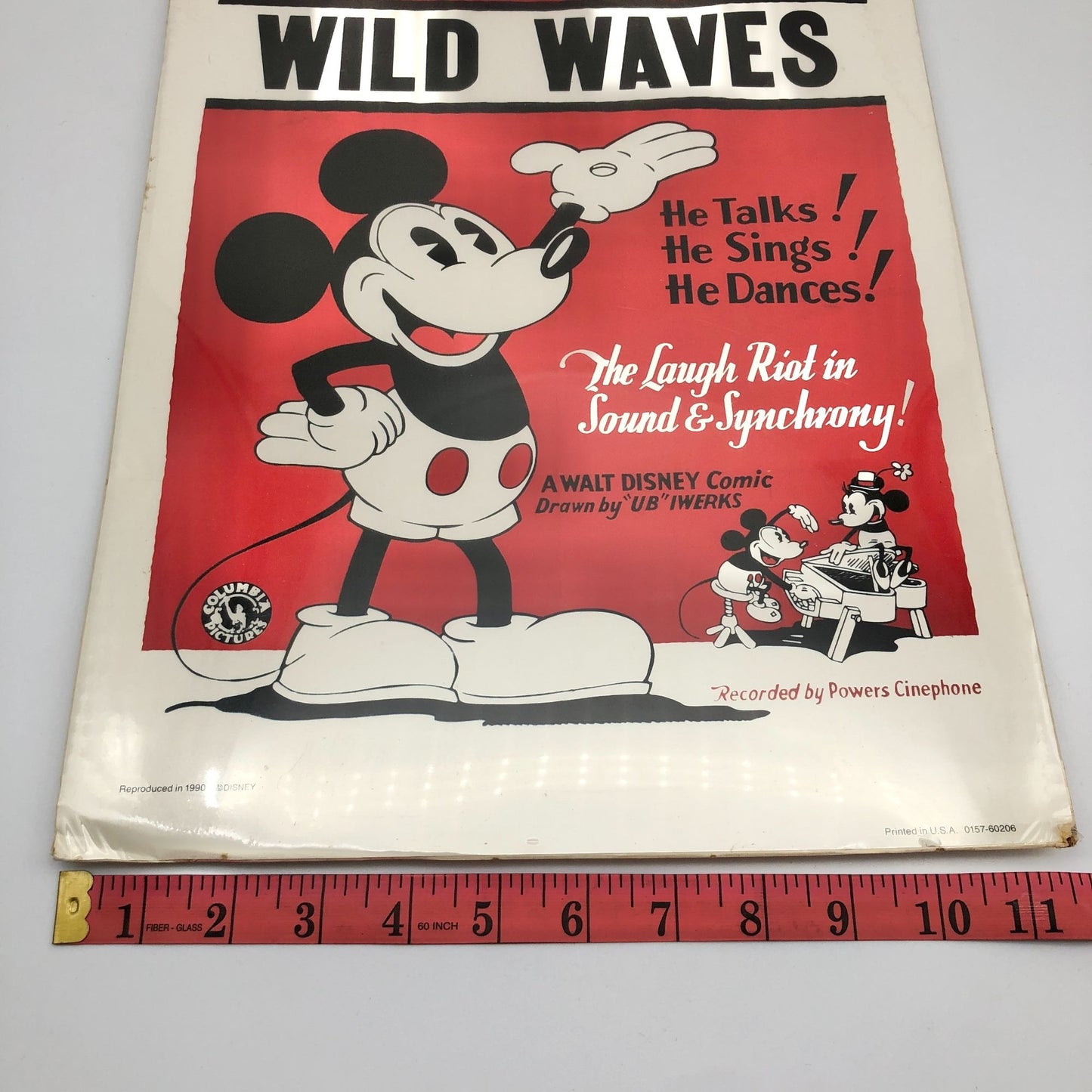 Disney Mickey Mouse Wild Waves Movie 17x12 Vintage Poster 1990 Reproduction