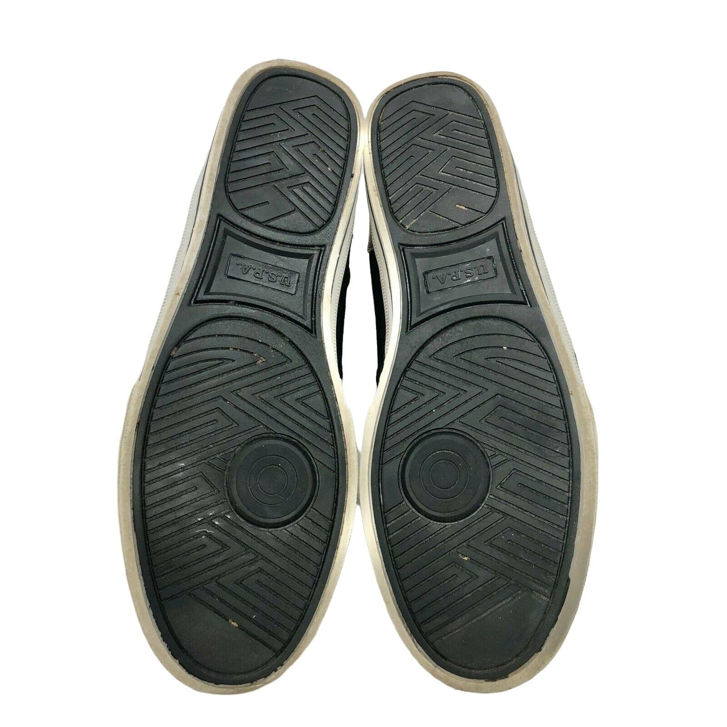 US Polo Assn Men's size 12 Black Sneakers with Tan and Red Features