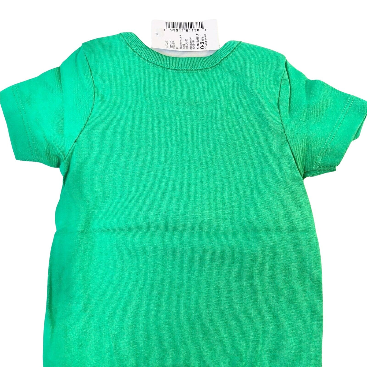 The Childrens Place Green 1pc IRISH Bodysuit 0-3M Shamrock St. Patricks Day