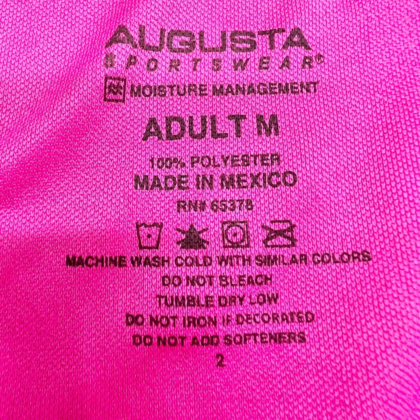 Augusta Sportswear T-shirt Medium Dark Pink Breast Cancer 5K Short Sleeve