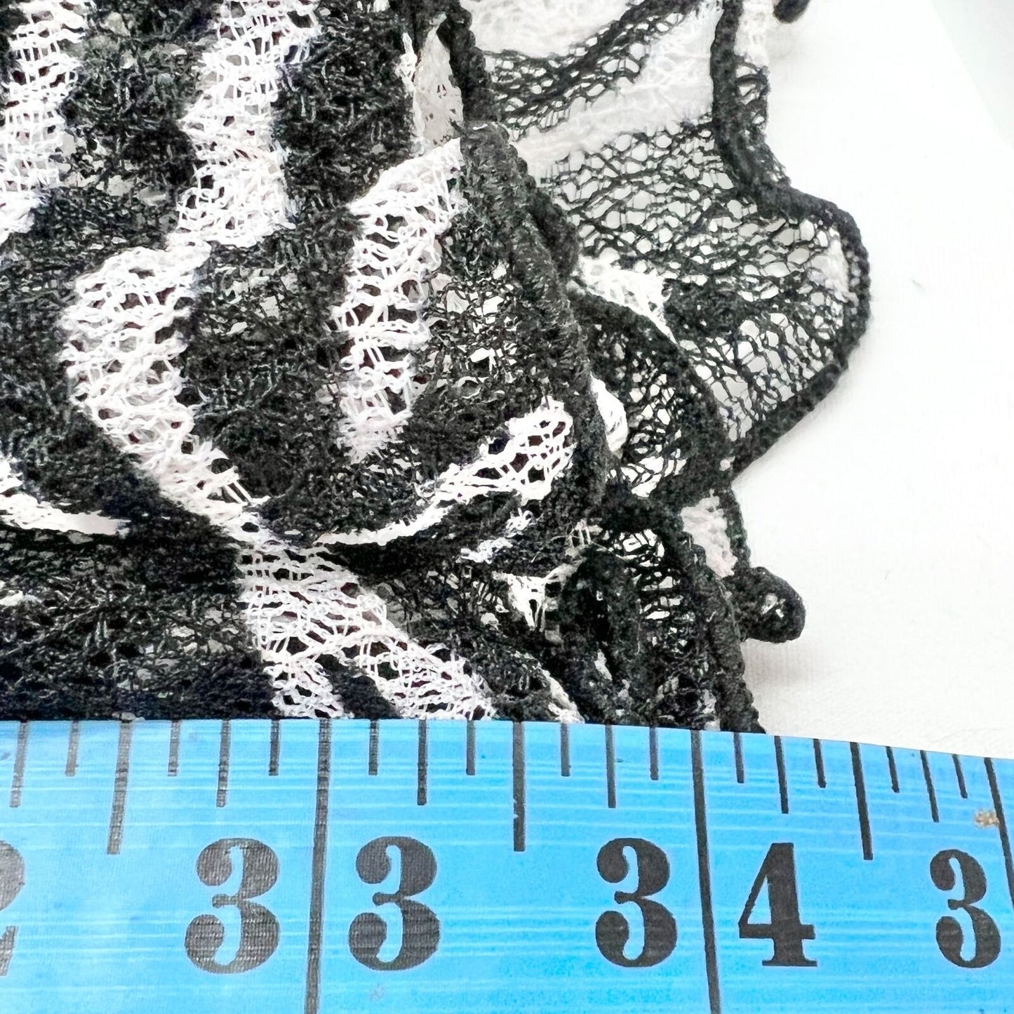 Chico's Maxi Skirt Womens Size 0 Black White Zebra Lace Print 34in long NWT