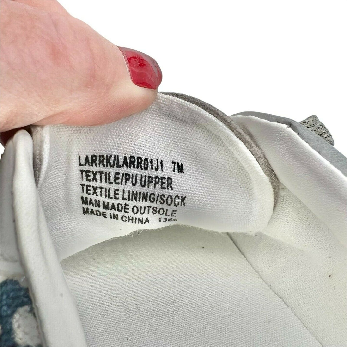 Madden Girl Larrk Grey Multi Animal Print Lace-Up Sneakers Size 7