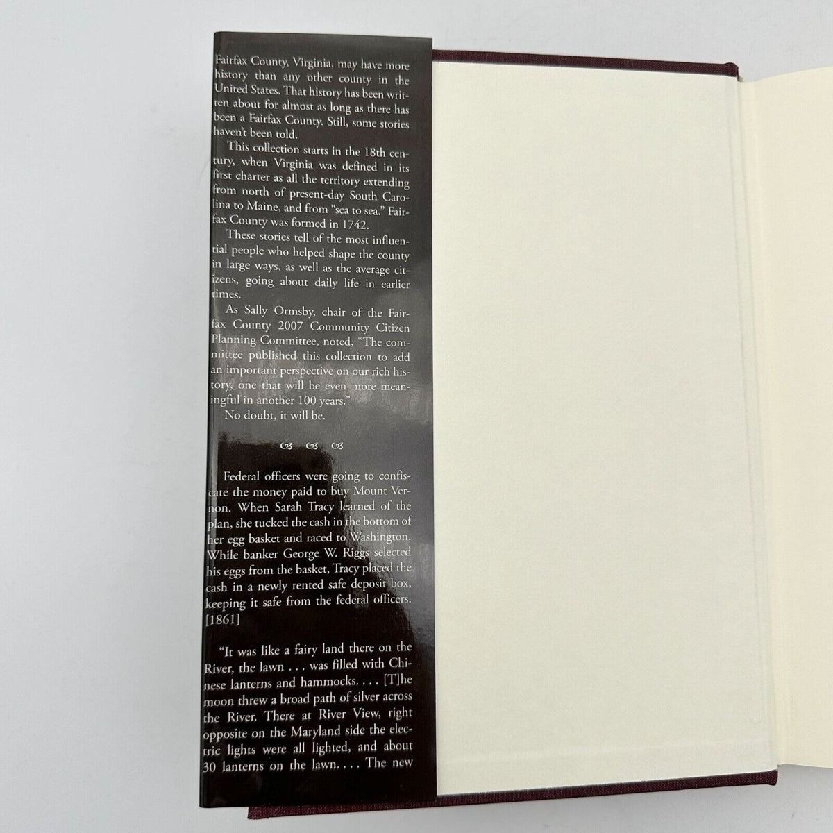 Fairfax County Stories 1607-2007 Hardcover Book