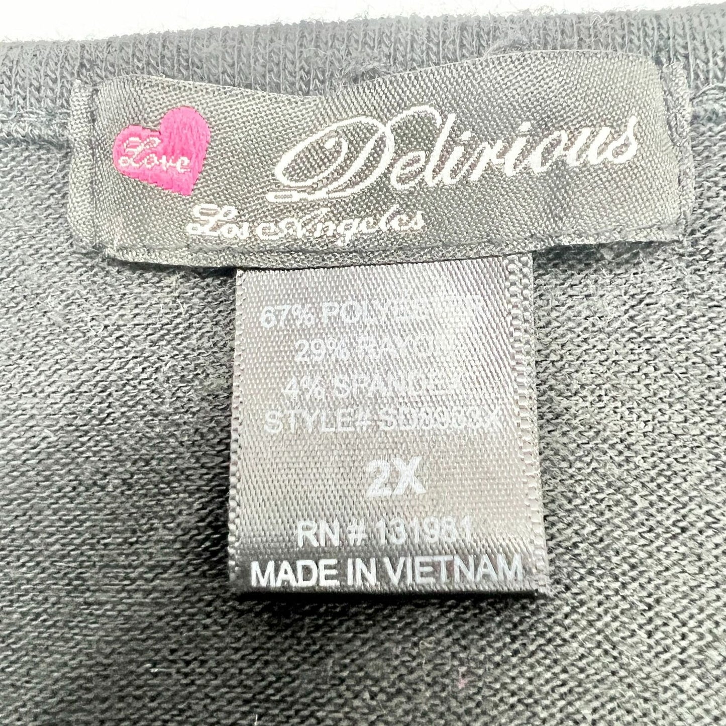 Delirious Womens 2X Black Gray Colorblock Dress Drawstring Waist and Pockets