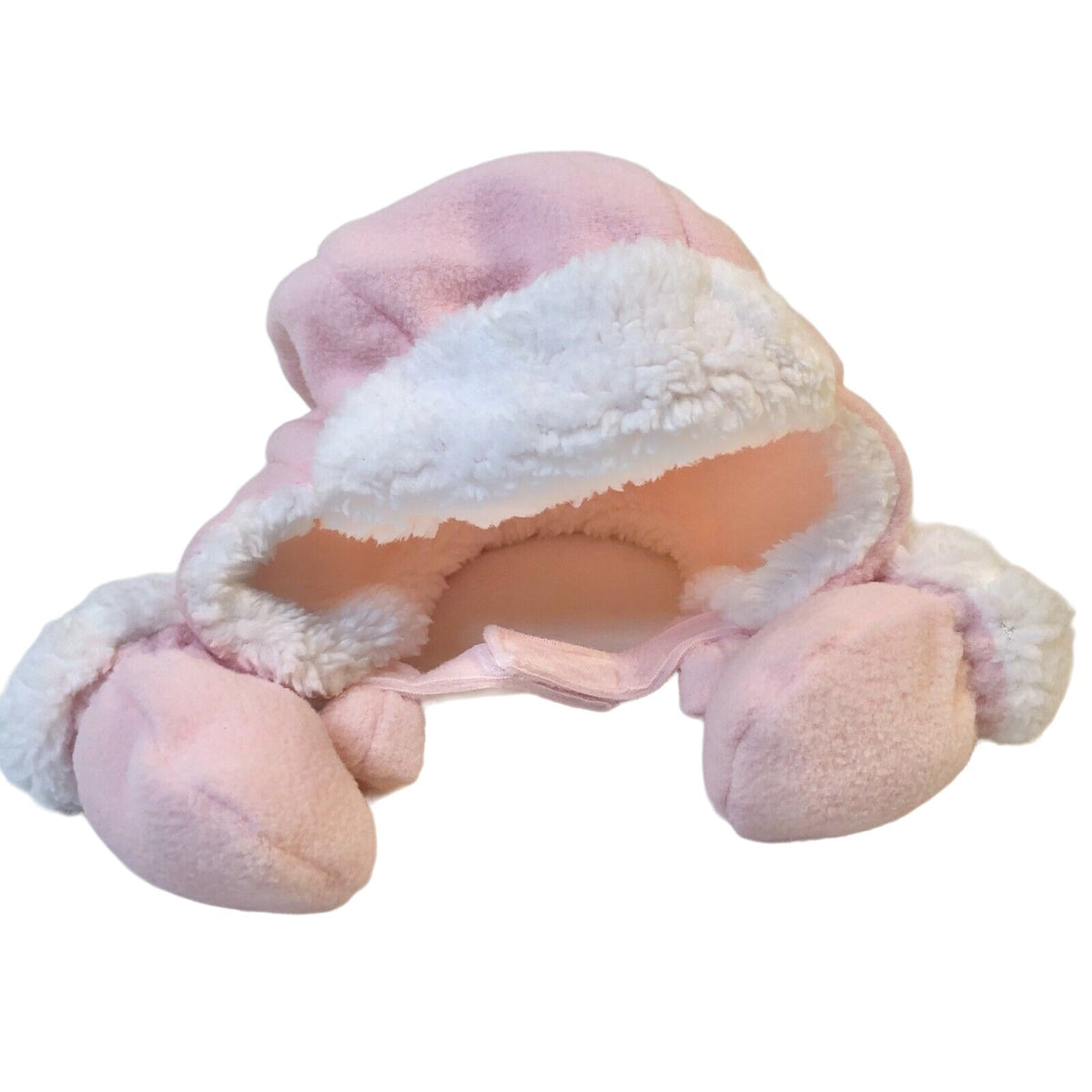 Baby Pink Trapper Winter Hat With Mittens 0-6 Months By The Childrens Place