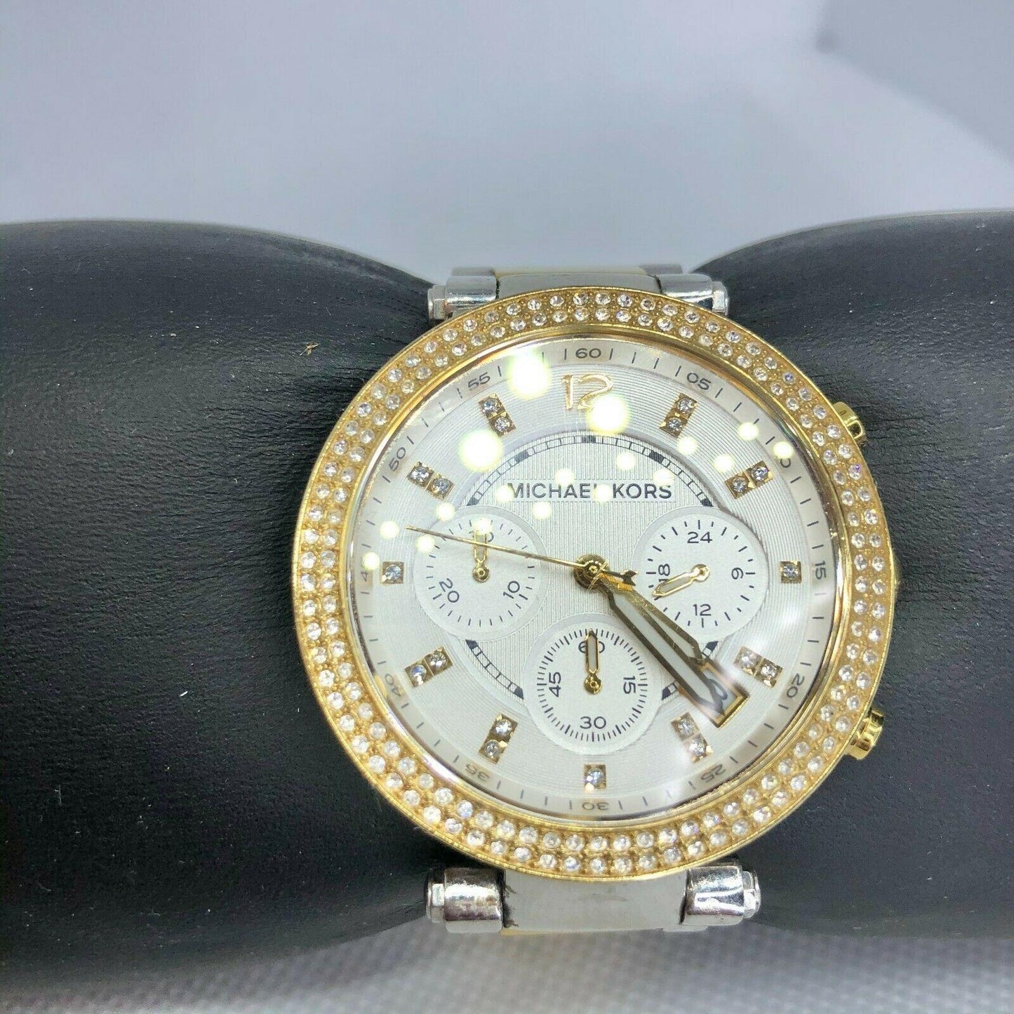 Michael Kors MK5626 Parker Two Tone Gold Silver Chronograph Women's Watch