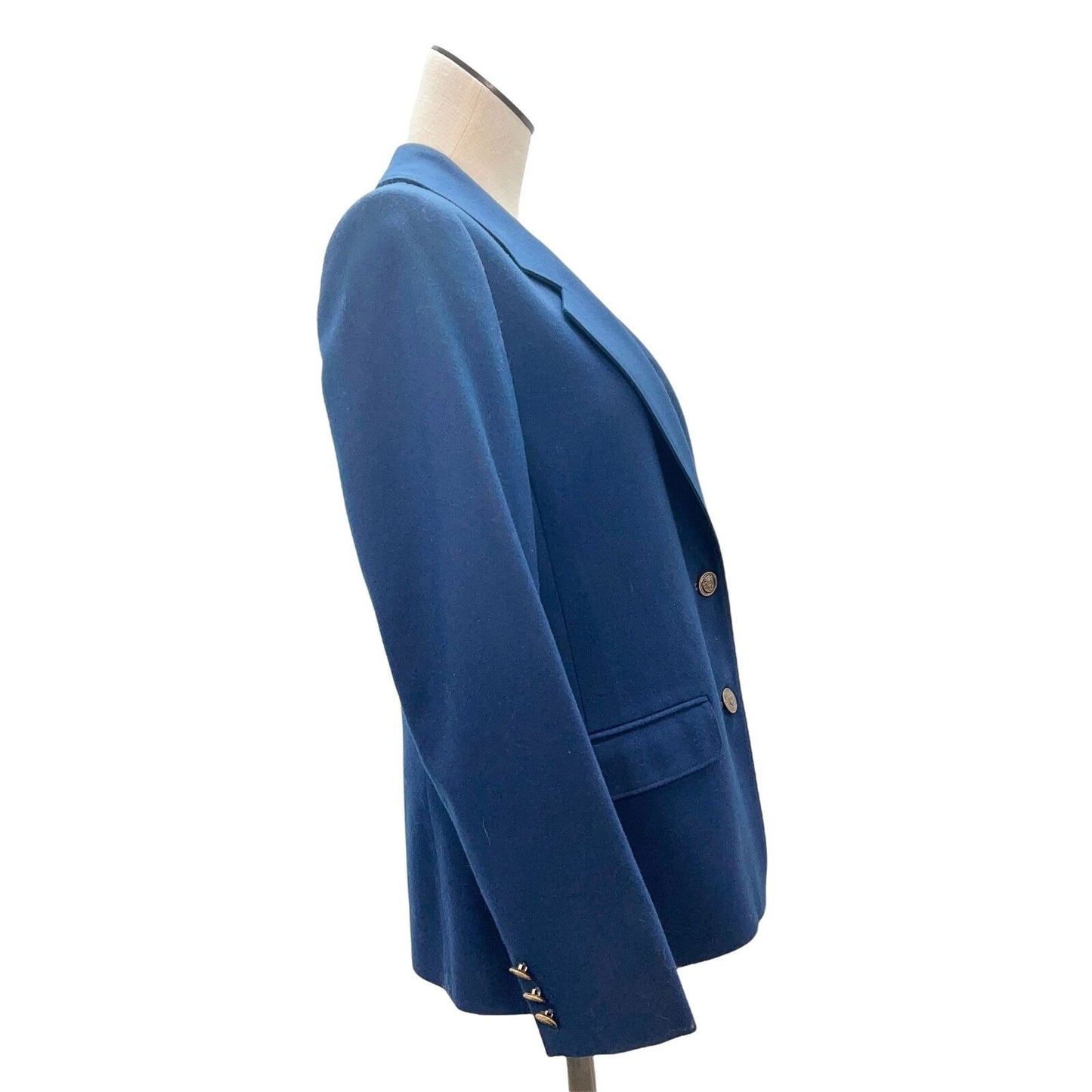 Pendleton Women's Petite Blue Classic Wool Long Sleeve Blazer USA Oregon