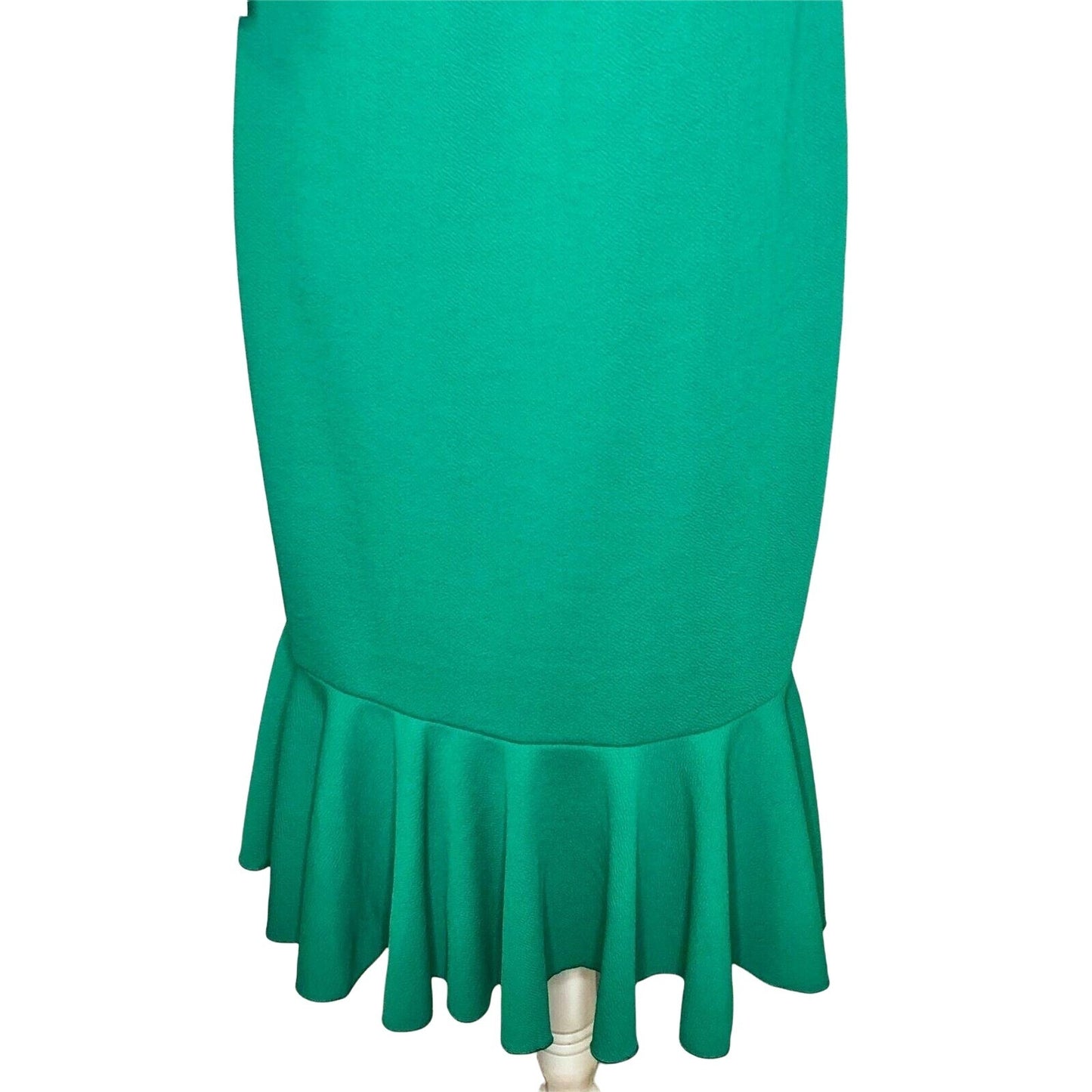 LuLaRoe Cici Women's Medium Dress Emerald Green Ruffles Textured NWT retired