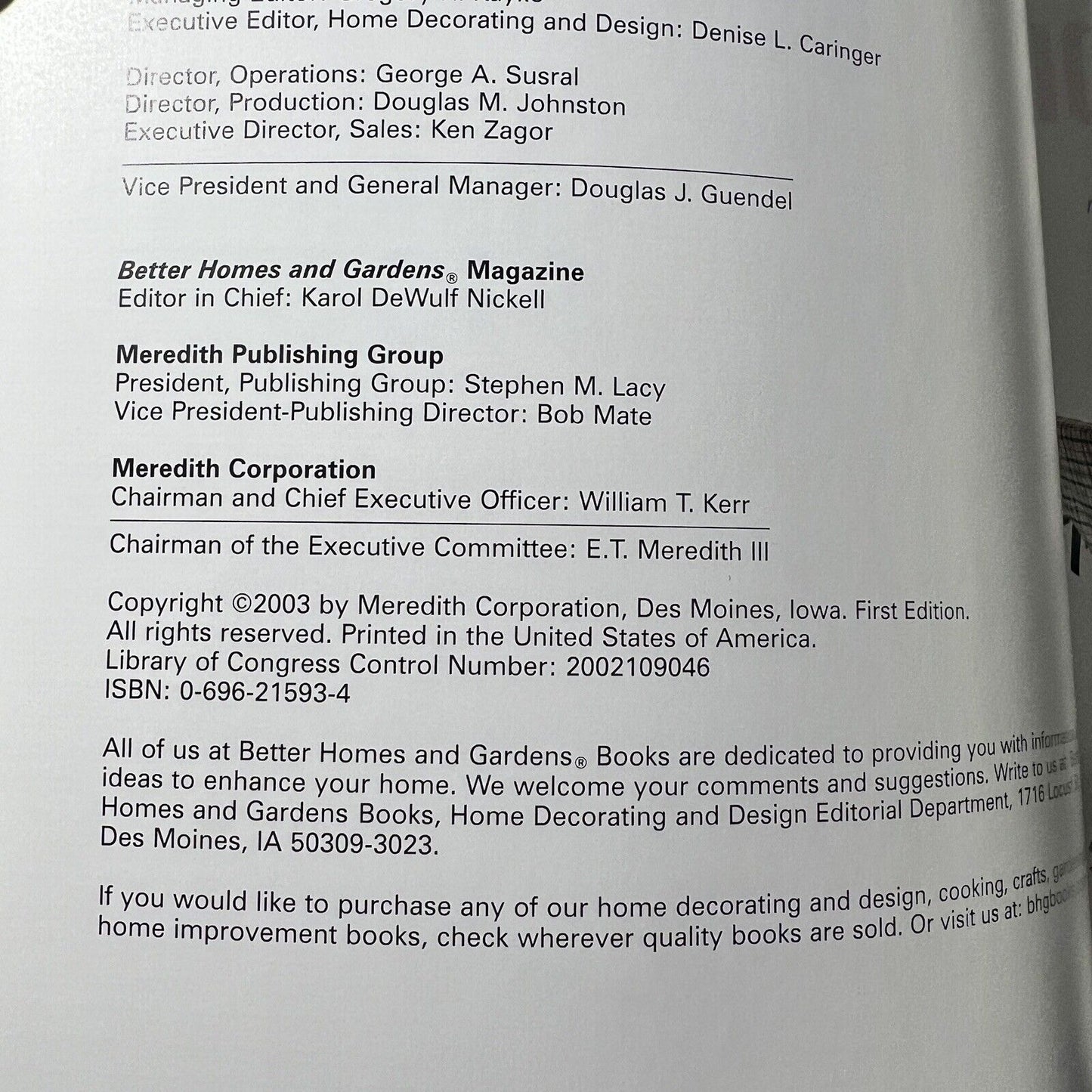 Better Homes & Garden Decorating Ideas Under $100 Paperback 2003