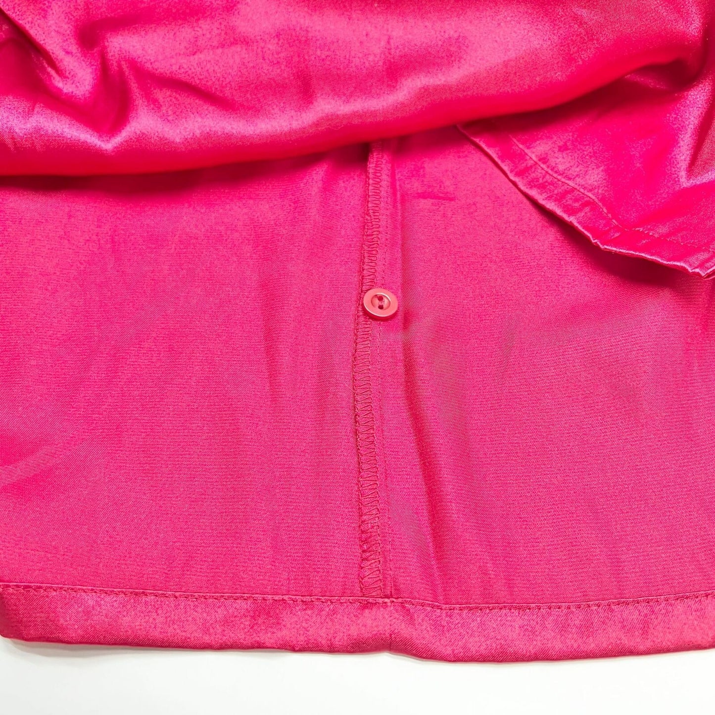 Gilligan & O'Malley XL Red Sateen Pajama Pants and Long Sleeve Button Up Top