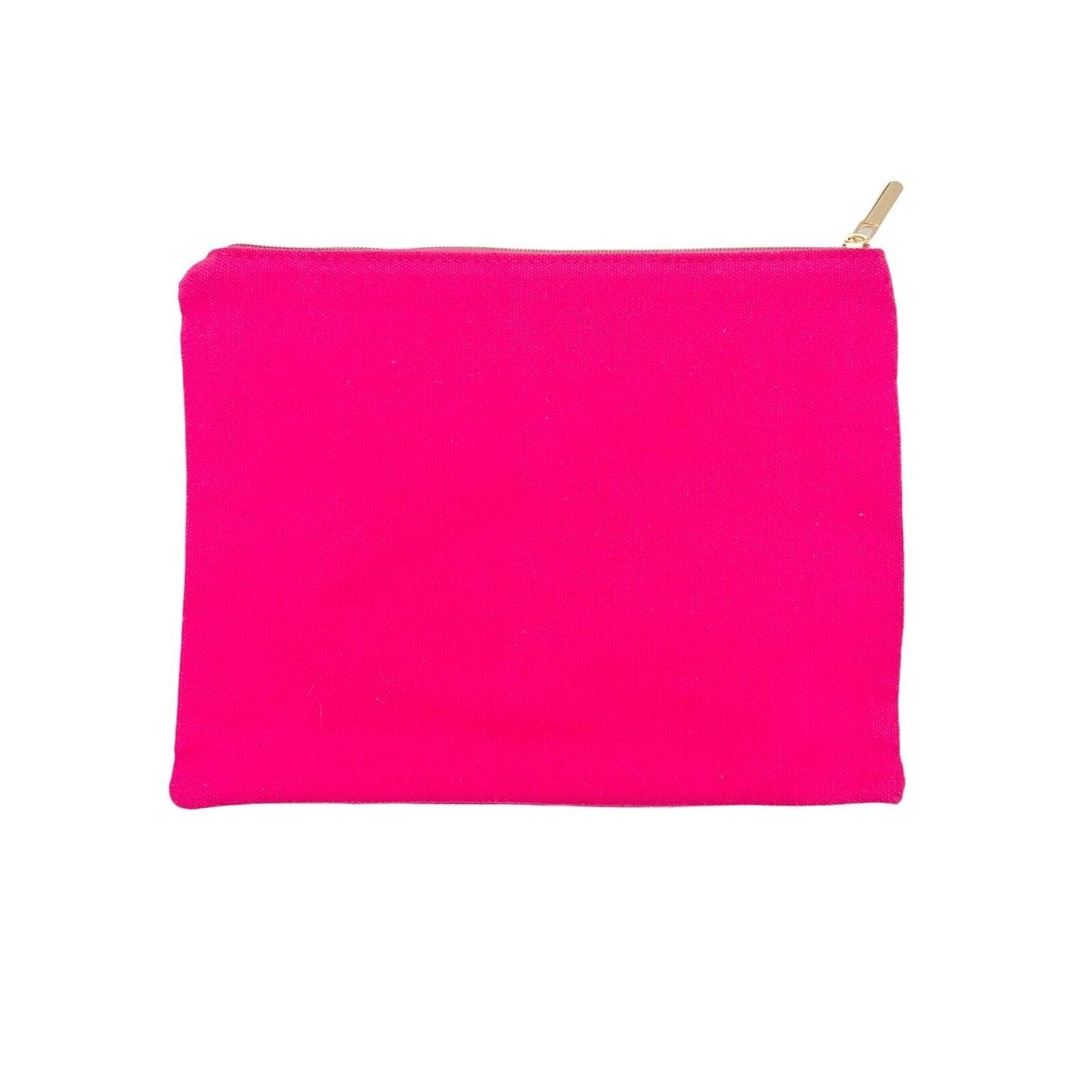 Arbonne Set of 3 Sizes Canvas Bags Pink Purple Green Zip Closure NEW