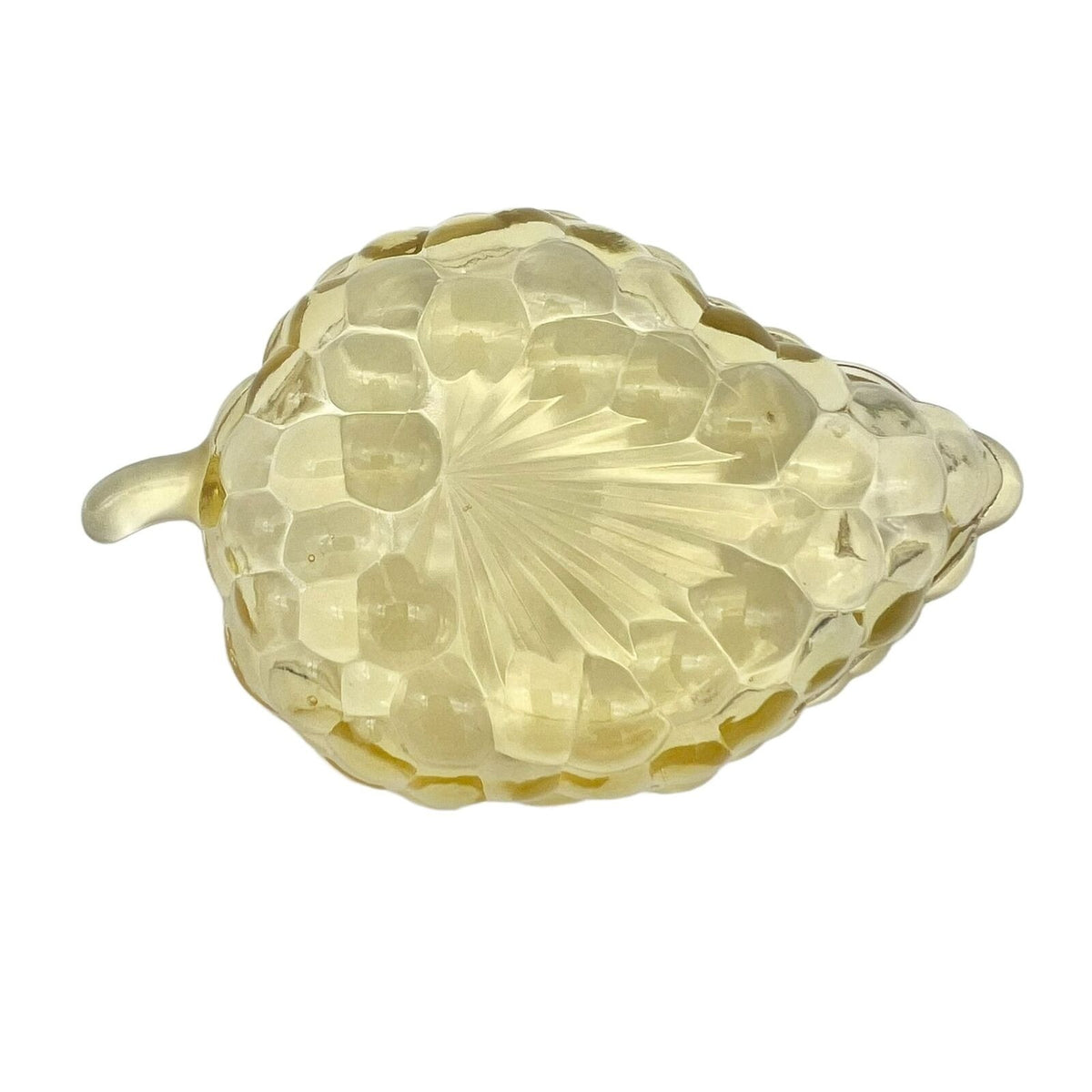 Vintage Amber Grape Trinket Dish 4.5 x 3 Glass Leaf Shape