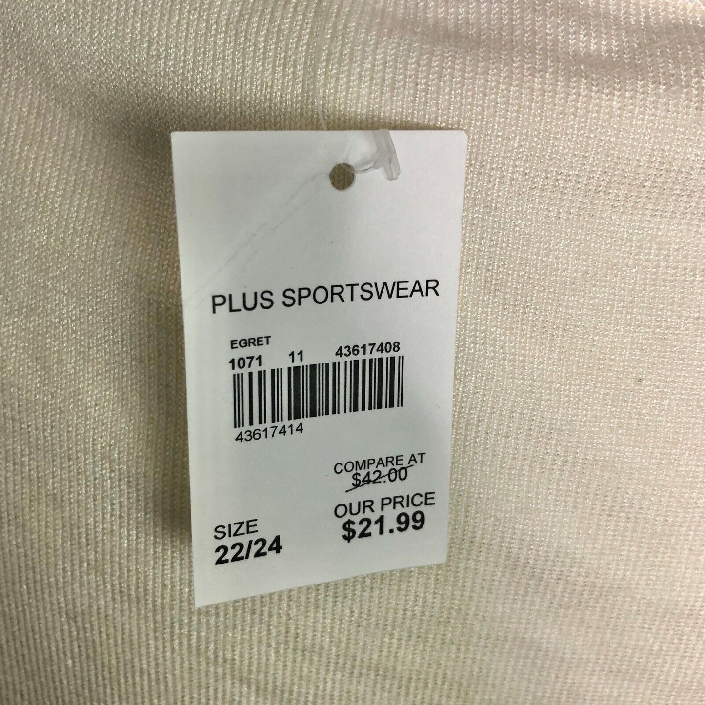 Cato Est 1946 22/24W Ivory Pullover Sweater Long Sleeved Women NWT