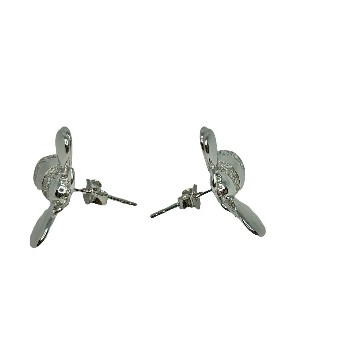 Sterling Silver Bumble Bee Earrings made with Swarovski crystals NIP