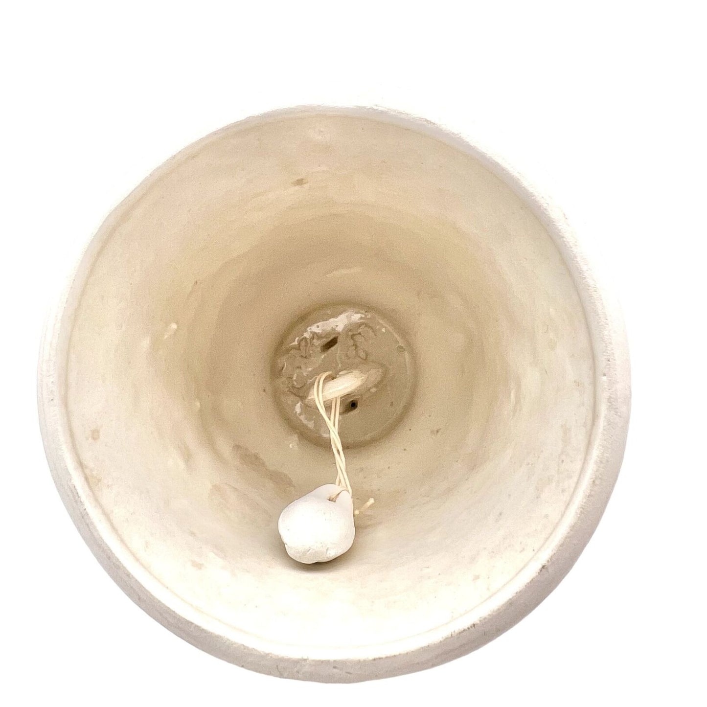 Christmas Bell 7 x 3.5 Ivory Green Holly Works