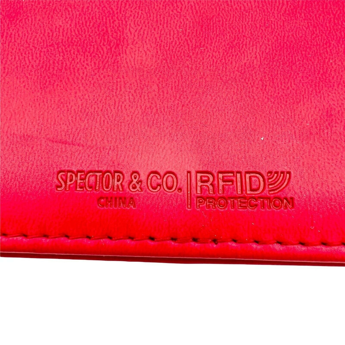 Spector & Co RFID Padded Red Faux Leather Journal Lined Pages 8.5 x 6