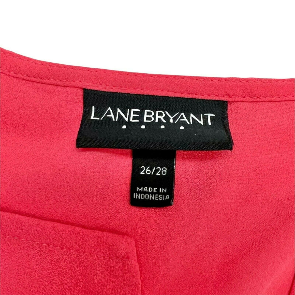 Lane Bryant Womens Coral Long Sleeve Tunic Blouse Size 26/28 Lightweight Top