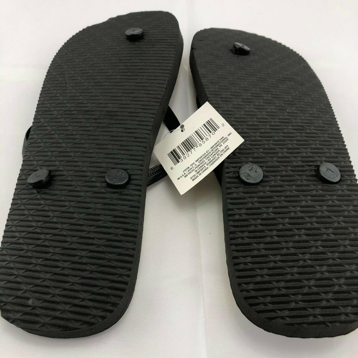 Flip Flops Emojis Womens L (9-10) Black and Yellow NEW beach pool camping casual Summer