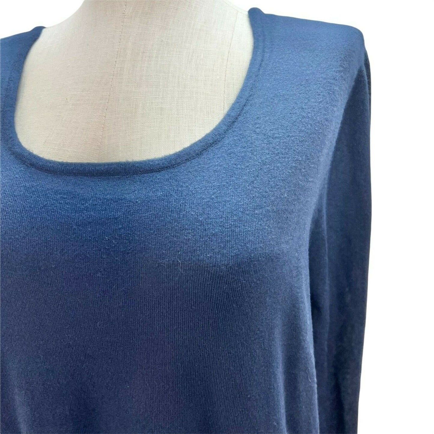 Love Ellie Women's Aleah Open Back Long Sleeve Pullover 2X Navy NWT