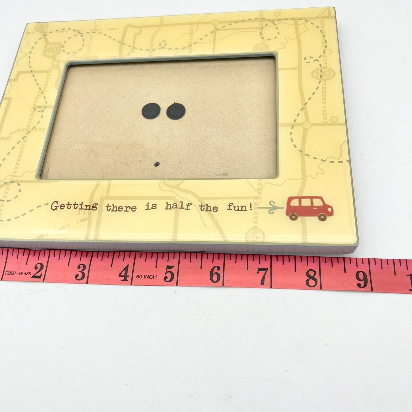 Hallmark Picture Frame 4 x 6 Photo Yellow Getting There is Half the Fun