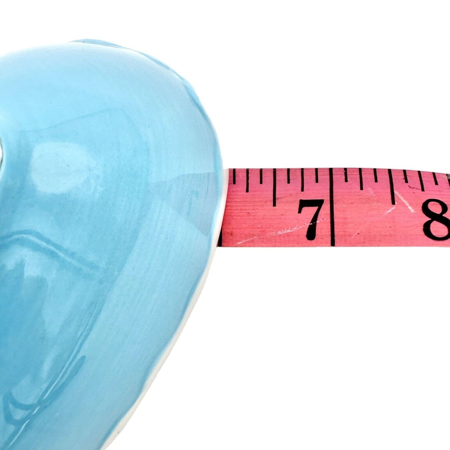 Happy Valentine's Day Set of 2 Heart Bowls 6.5 x 6 Blue White