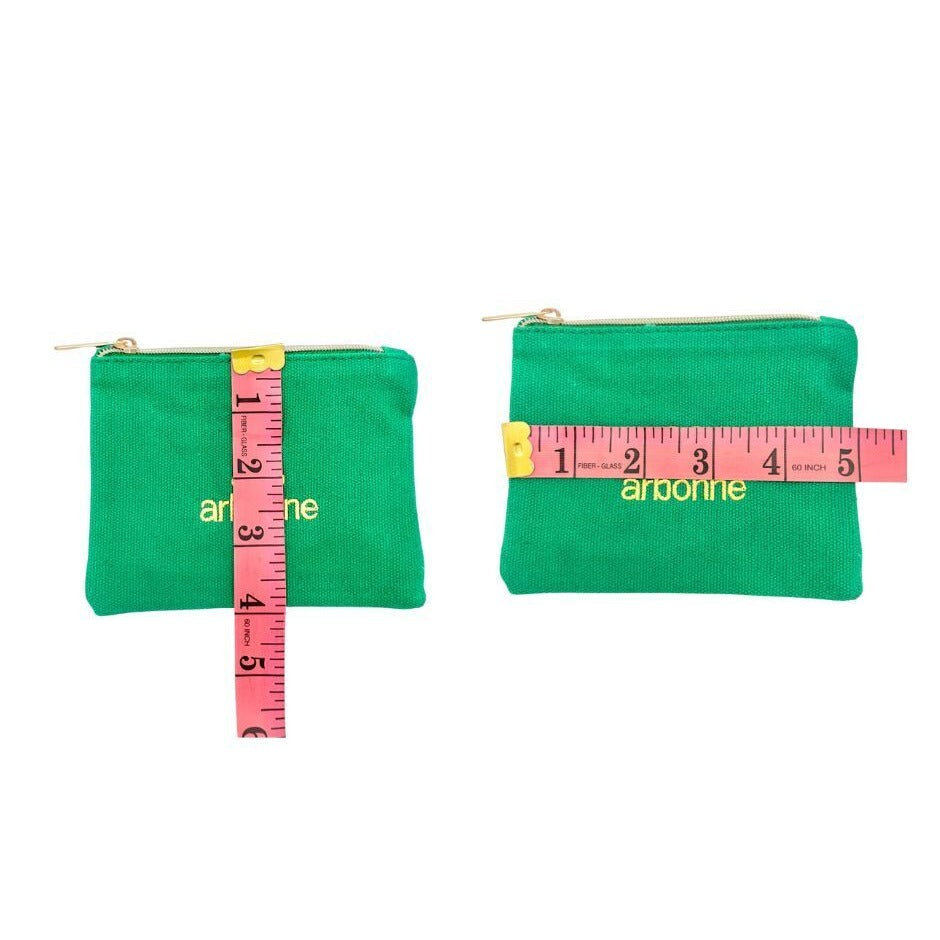 Arbonne Set of 3 Sizes Canvas Bags Pink Purple Green Zip Closure NEW